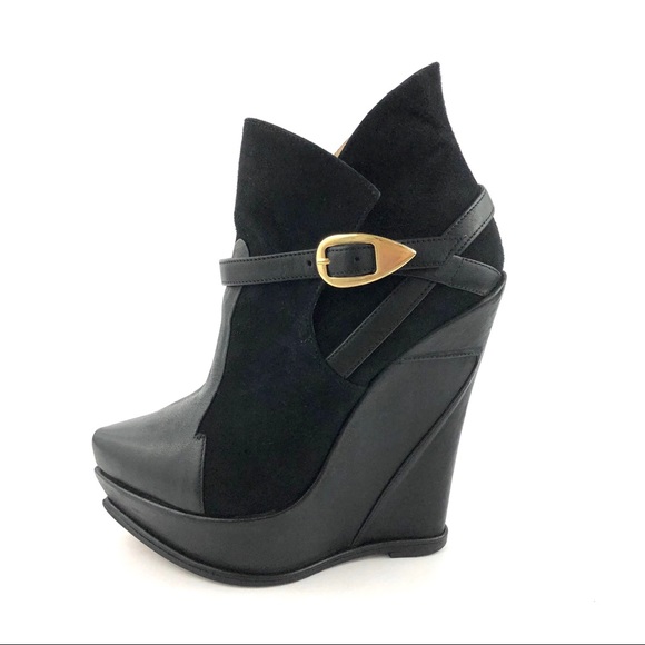 Atalanta Weller Shoes - Atalanta Weller booties black ankle boot platforms